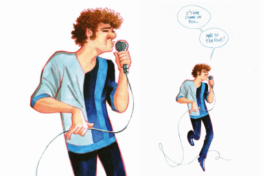 interview de Robert Charlebois par Antoine de Caunes illustrations Serge Fiedos