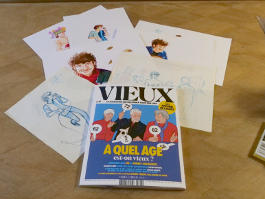 interview de Robert Charlebois par Antoine de Caunes illustrations Serge Fiedos